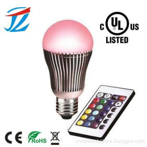 16-color 6.5W UL CUL Approved RGB LED Bulb Light